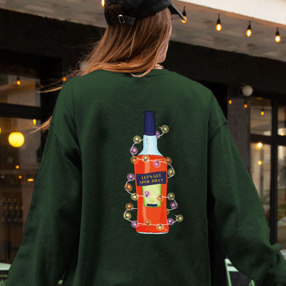 Personalised Christmas Sweatshirt with Aperol Bottle