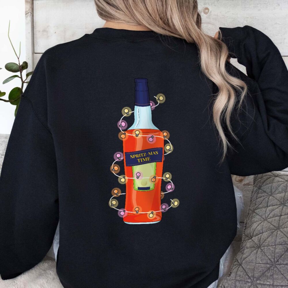 Personalised Christmas Sweatshirt with Aperol Bottle