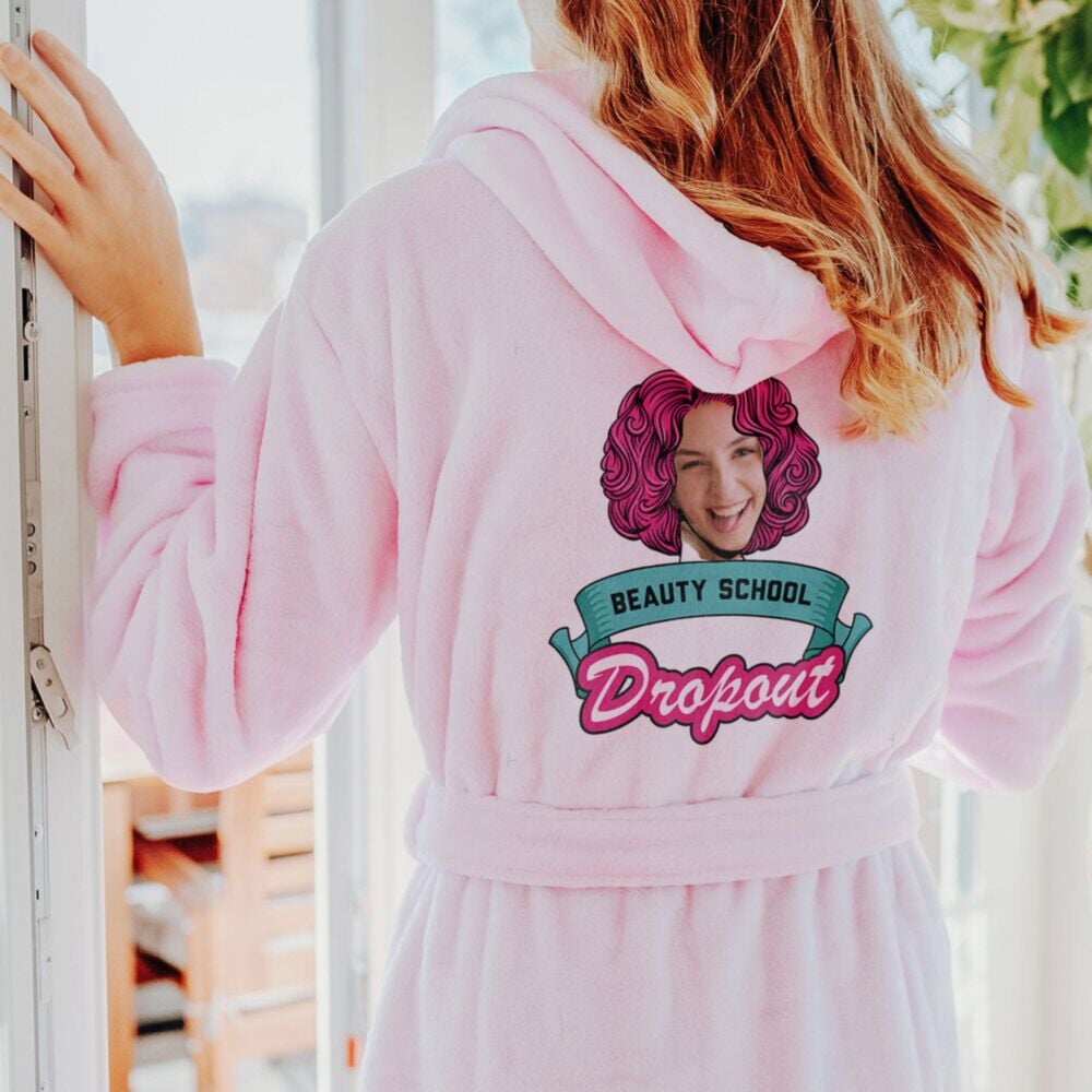 Personalised Beauty School Dropout Bathrobe