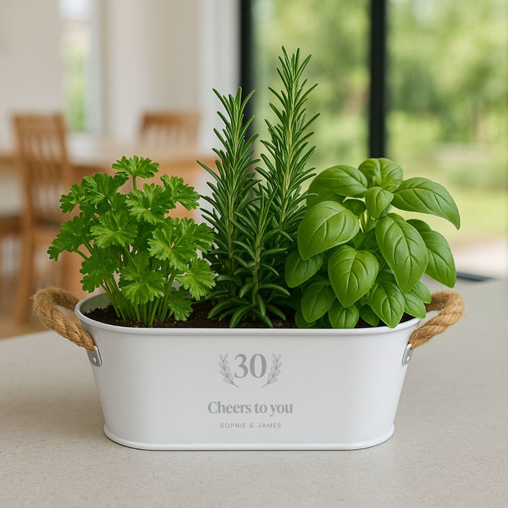 Personalised Planter with Wreath and Text