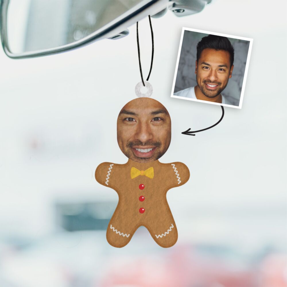 Face Upload Gingerbread Man Air Freshener