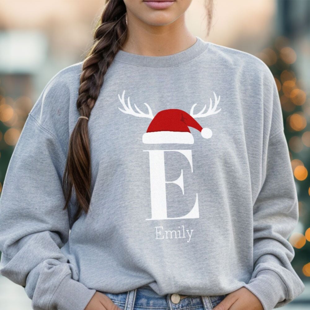 Personalised Christmas Sweatshirt with Monogram