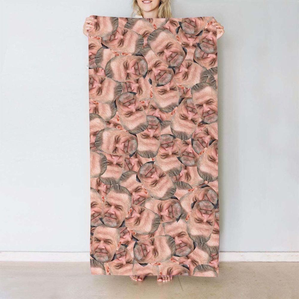Beach Face - Personalised Beach Towel