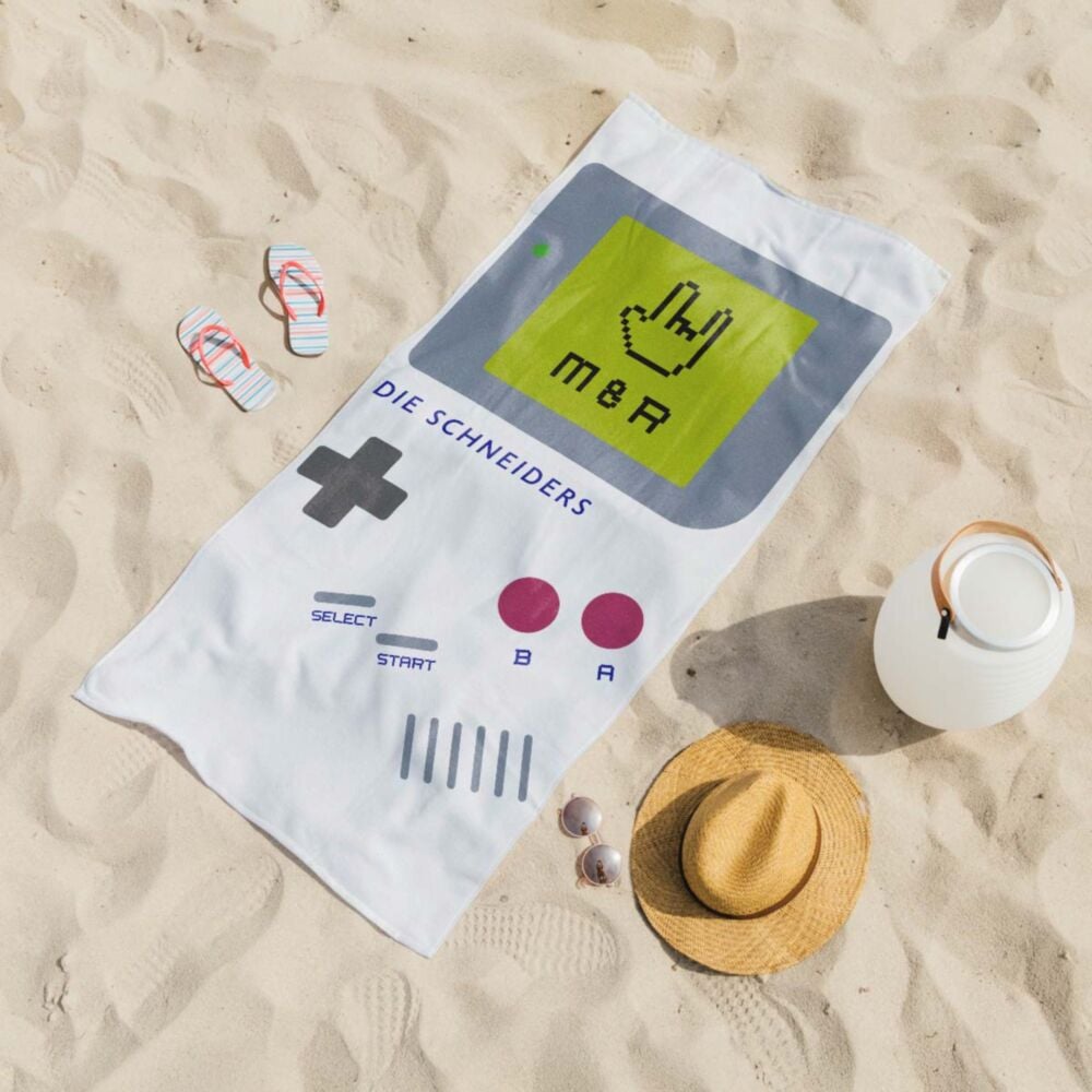 Personalised Towel with Game Console and Text