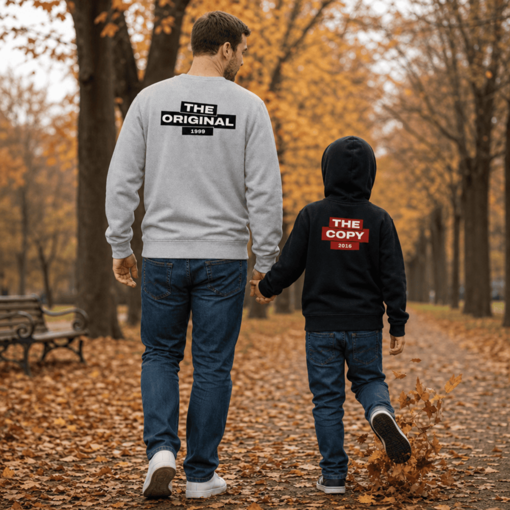 Matching Family Crew Neck Sweatshirt Set, Personalised with Custom Year