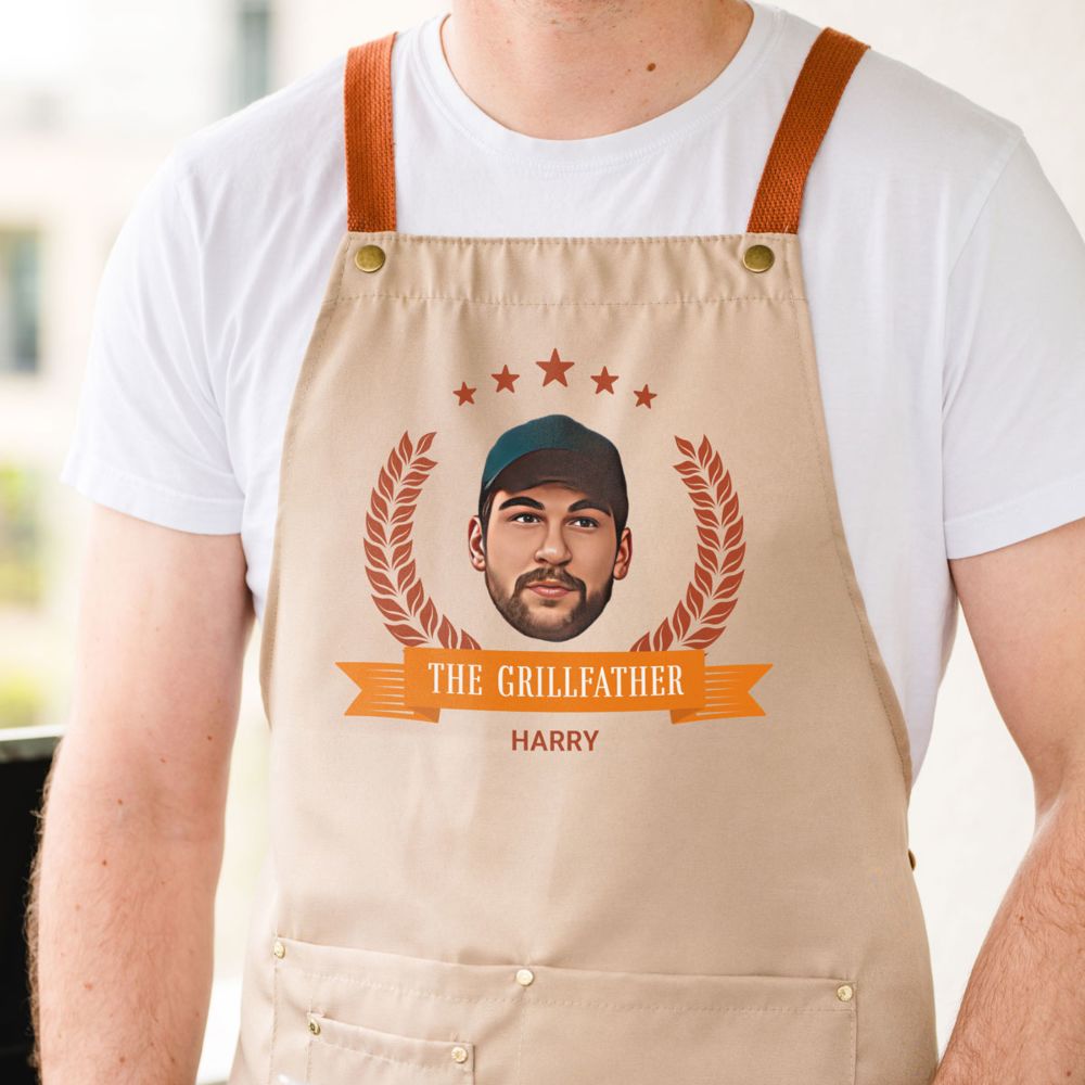 Personalisierbare Schürze mit Foto und Kranz