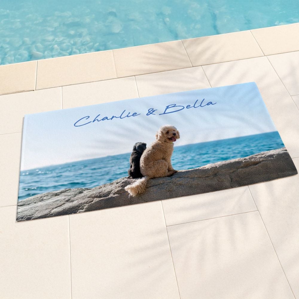 Personalised Towel with Photo and Text