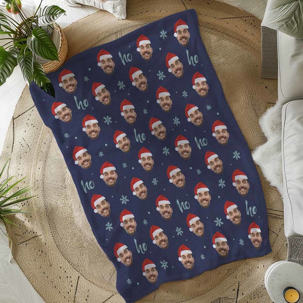 Personalised Christmas Face Blanket