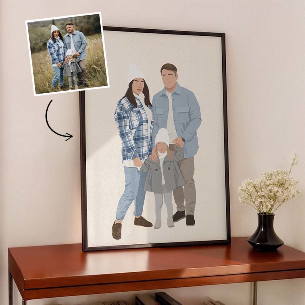 Customizable poster with illustration
