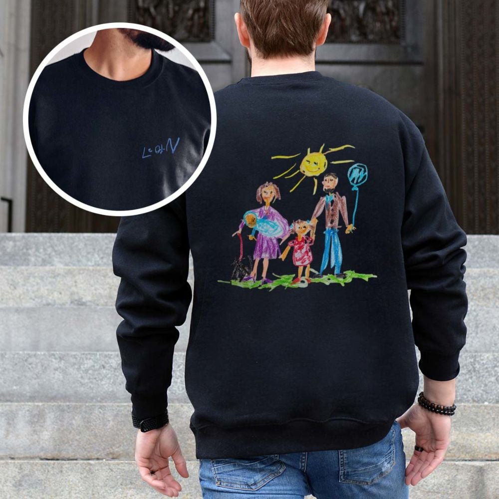 Personalised Sweatshirt with Dual-Sided Drawing