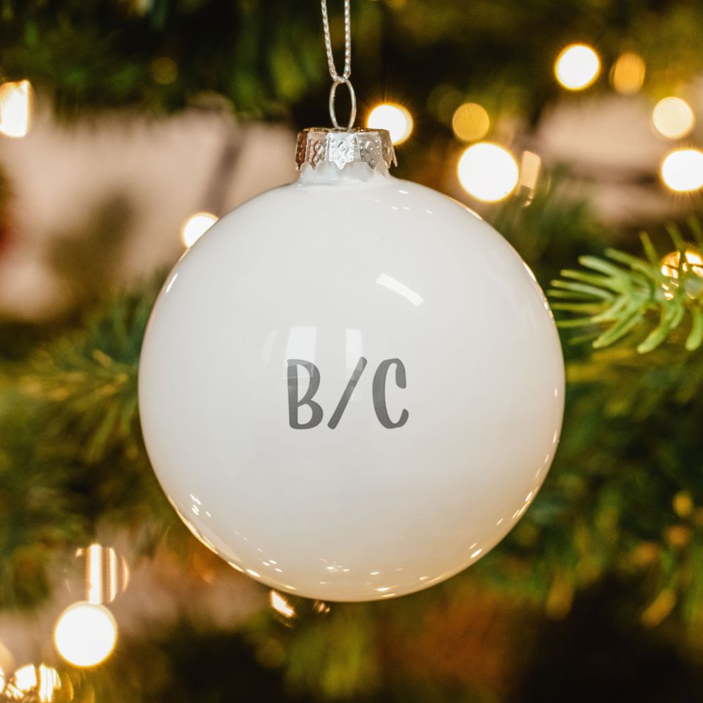 Personalised Christmas Bauble with Monogram