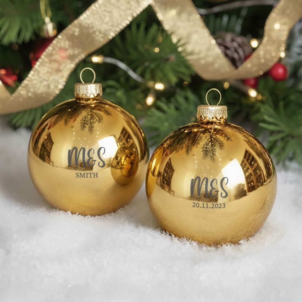 Personalised Christmas Bauble with Monogram
