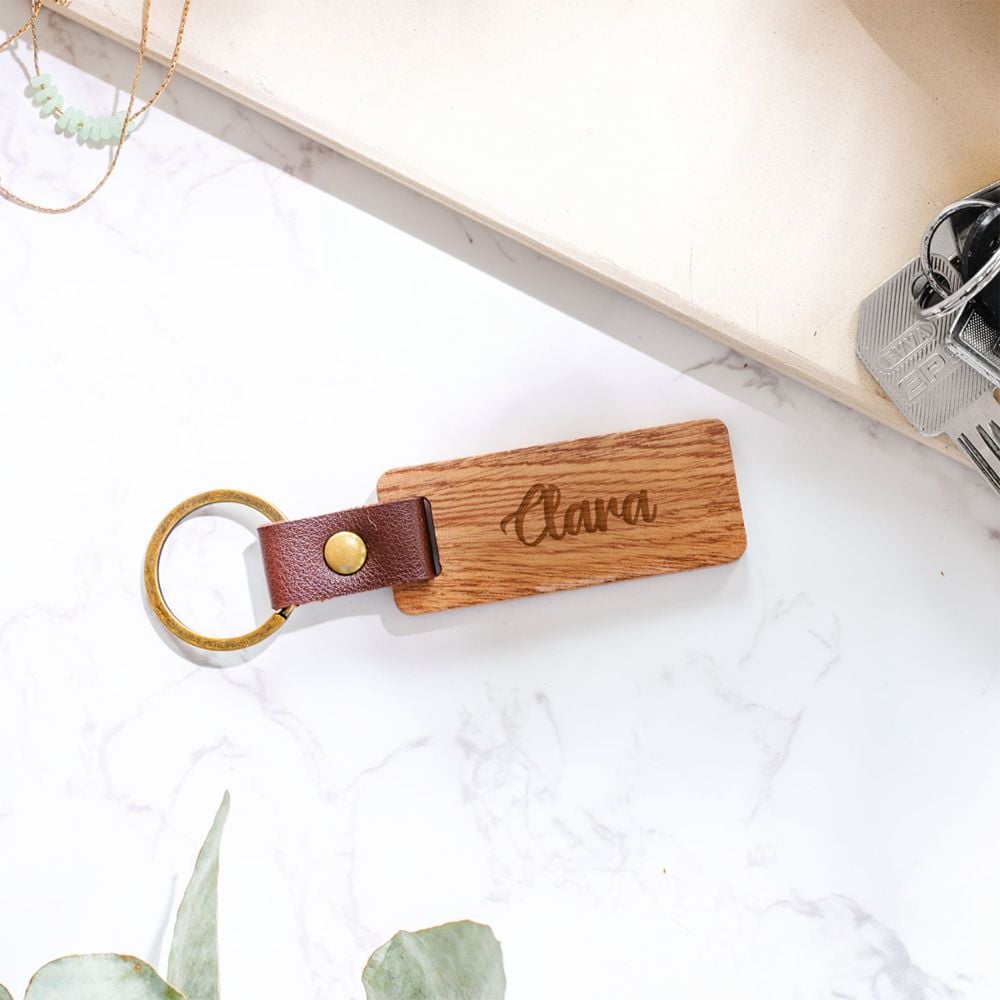 Personalised Wooden Keychain