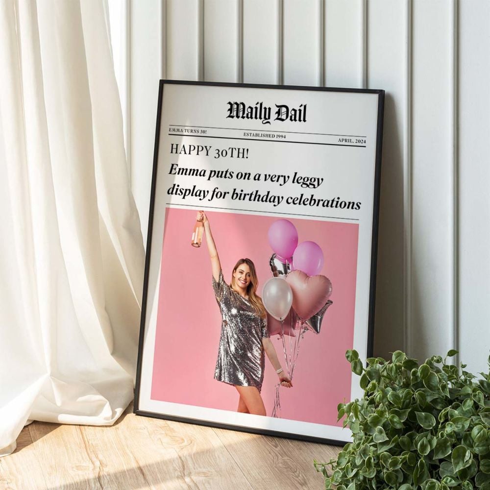 Personalised Newspaper Poster