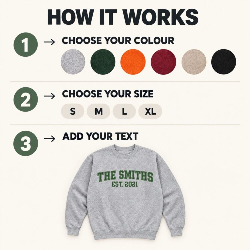 Personalised College Sweatshirt