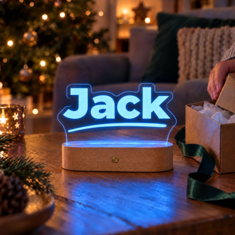 Personalised LED lamp with name
