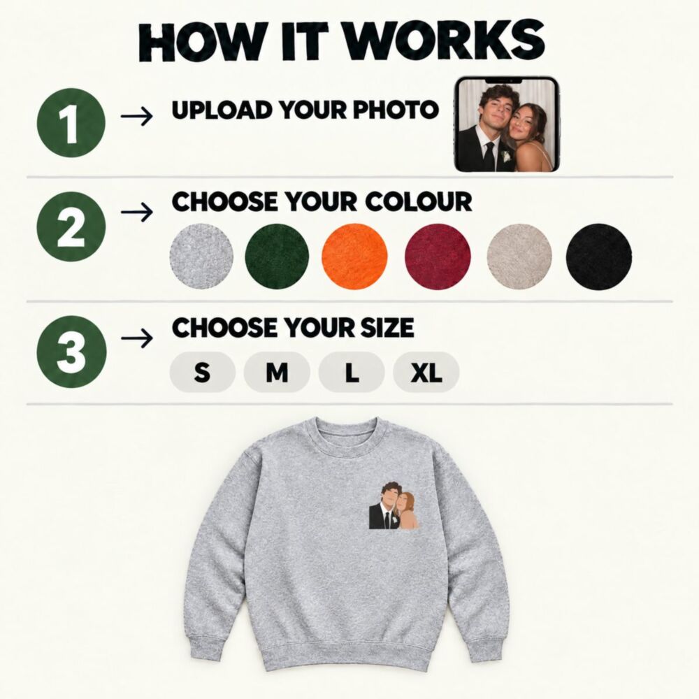 Personalised Sweatshirt with Small Illustration