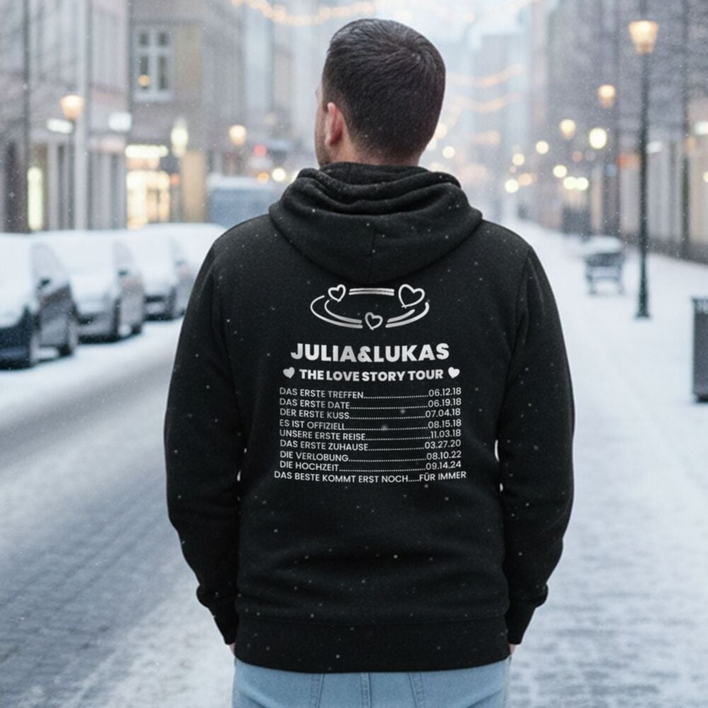 Personalised Hoodie with Name and Date