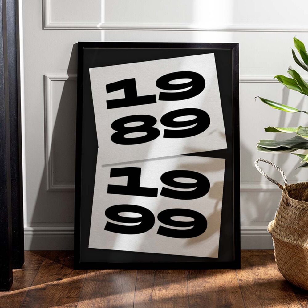 Personalised Poster with Year Numbers