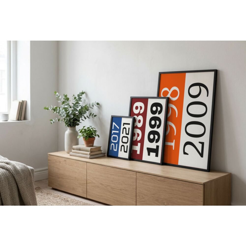 Personalised Wall Art Poster with Two Custom Years
