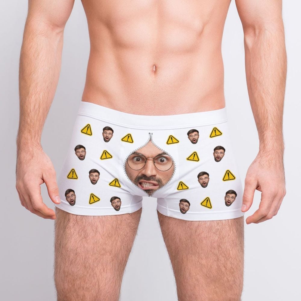 Personalised Boxer Shorts with Zipper Design