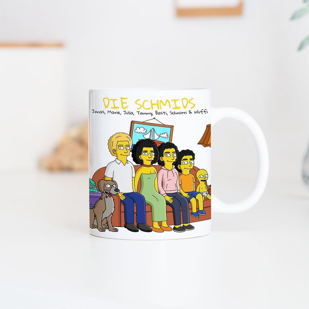 Personalised Cartoon Family Mug