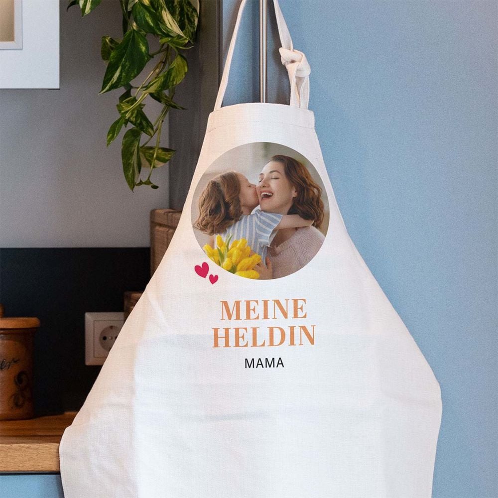 Personalised Photo Apron With Custom Text