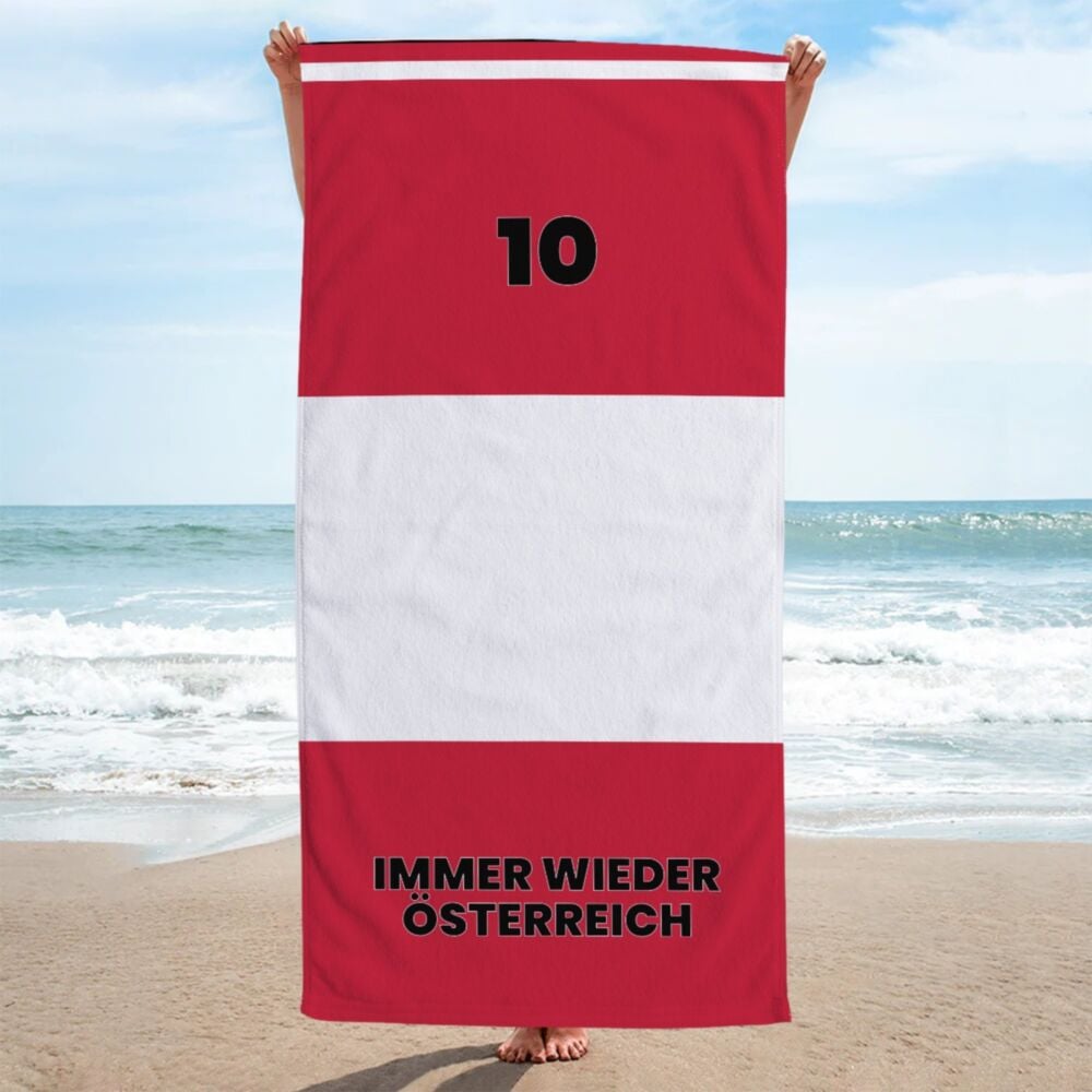 Personalised World Cup Towel with Text