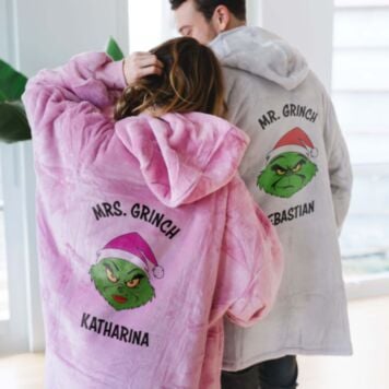 Personalised Grinch Hoodie Blanket