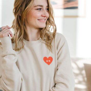 Personalised Sweatshirt With Heart Initials