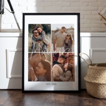 Personalised Poster With 4 Photos
