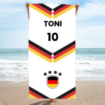 Personalised Sports Towel with World Cup Jersey Design