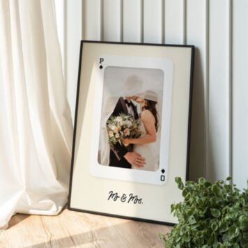 Personalised Playing Card Photo Poster with Text