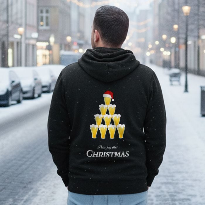 Personalised Beer Christmas Hoodie