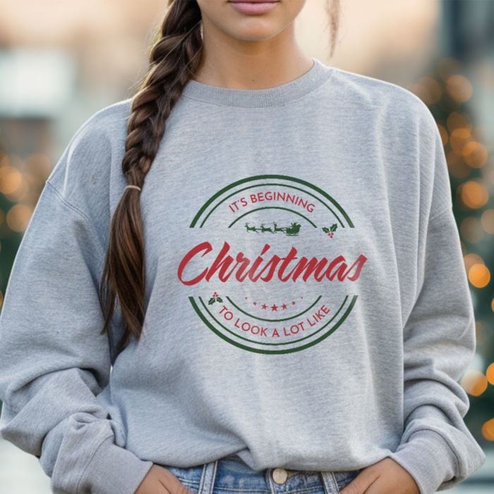 Personalised Christmas Sweatshirt with Name and Text