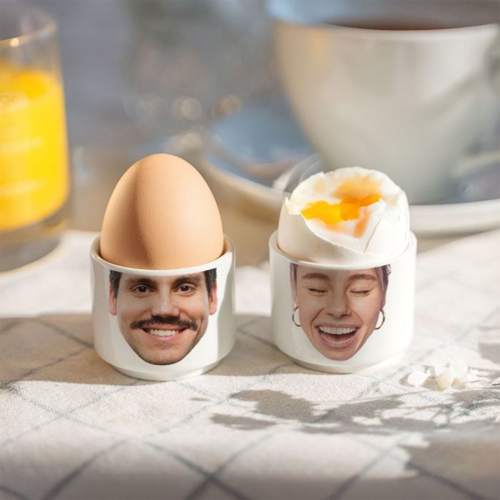 Personalised Photo Upload Egg Cups - Set of 2