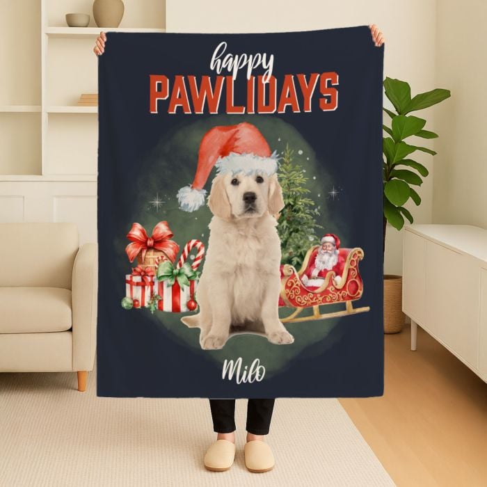 Personalised Pet Bootleg Christmas Blanket