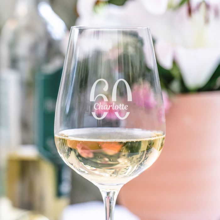 Personalised Wine Glass with Name and Year