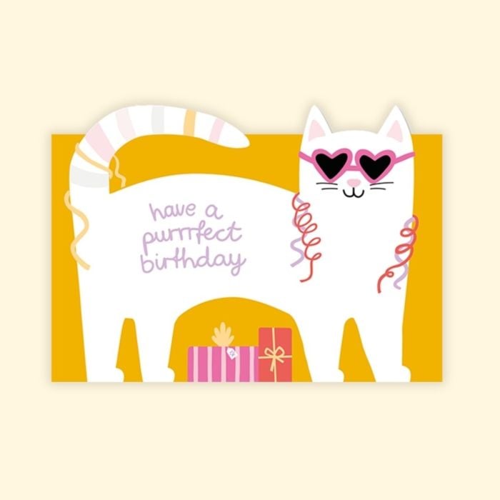 Purrfect Birthday Cat Card