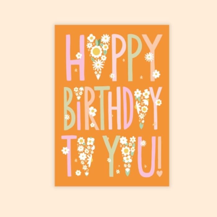 Happy Birthday Flower Card