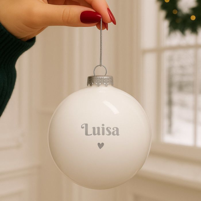 Personalizable Christmas Bauble with Text