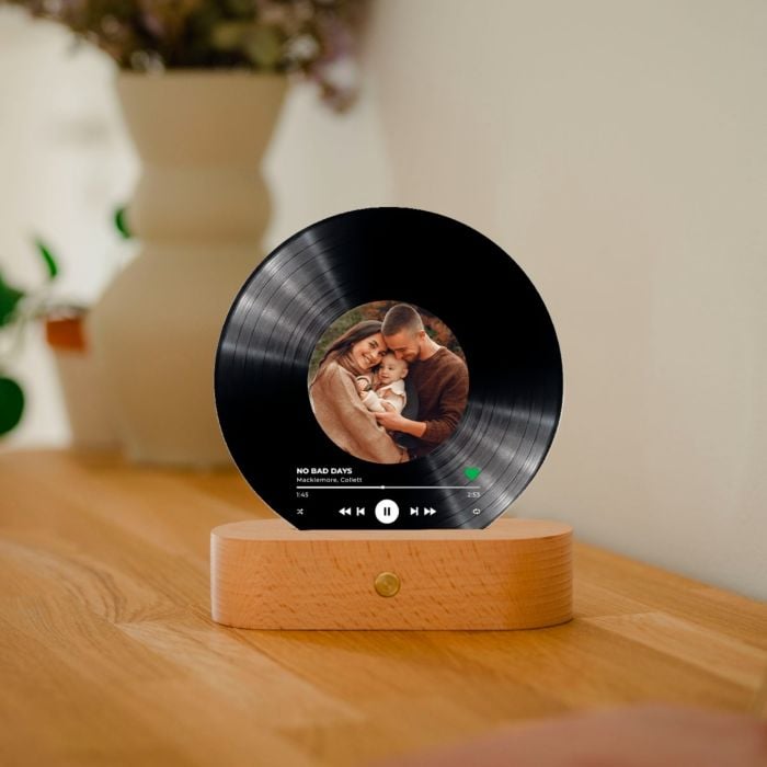 Personalised Vinyl Record LED Lamp