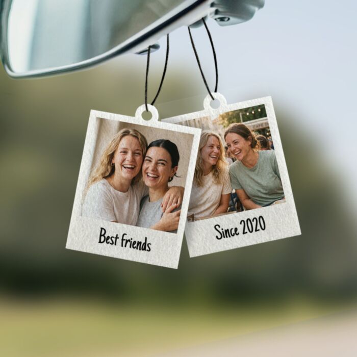 Personalised Car Air Freshener with Photo – Set of 2