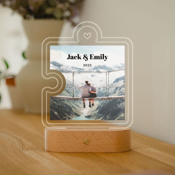 Personalised Puzzle Piece LED Lamp