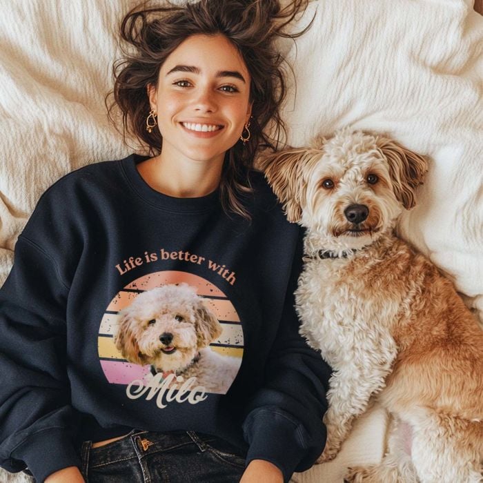 Personalised Retro Pet Sweatshirt