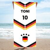 Personalised Sports Towel with World Cup Jersey Design