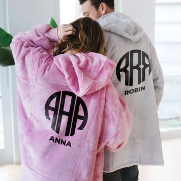 Personalised Monogram Hoodie Blanket - Design