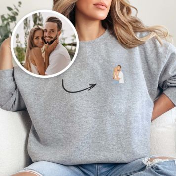 Personalised Sweatshirt with Small AI Illustration - Design